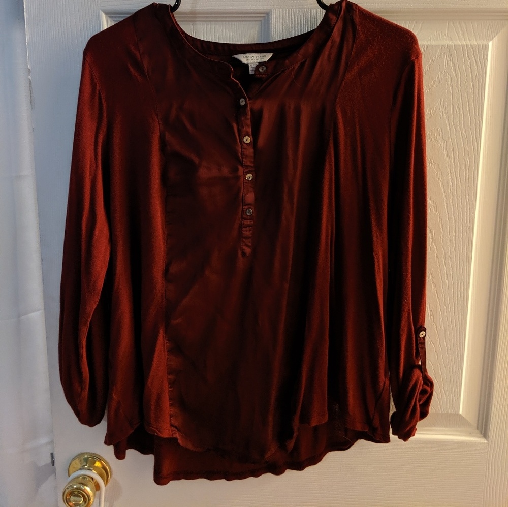 Lucky Brand satin detailed top